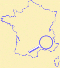 Location of the main French lavender and lavandin production areas