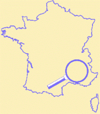 Localisation des principales zones de production françaises de lavande et de lavandin